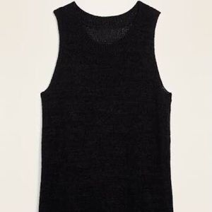 Black Sleeveless Sweater Tank Top